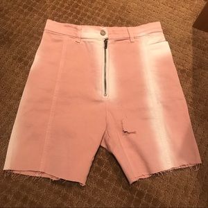 Cropped Pink Acne denim Summer shorts size 6